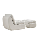 Modern Compressed Lounge Chair with Ottoman