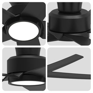 52 Inch Ceiling Fan with Light, Reversible DC Motor and Remote