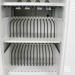 Mobile Charging Cart And Cabinet For Tablets Laptops 30 Device With Combination Lock