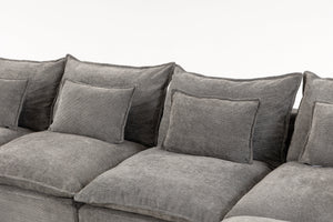 129.8" Width Modular Sectional Sofa with 2 Ottomans