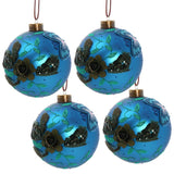 Christmas Ball Ornaments Glass Decorative Hanging Balls Light Blue