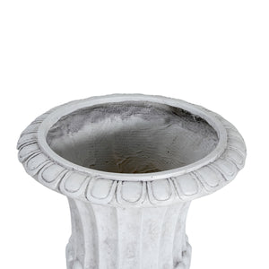 Outdoor Garden Urn Planter, Antique White
