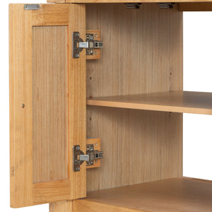 Modern Bathroom Vanity With Ceramic Sink, Soft Close Doors, Adjustable Shelves