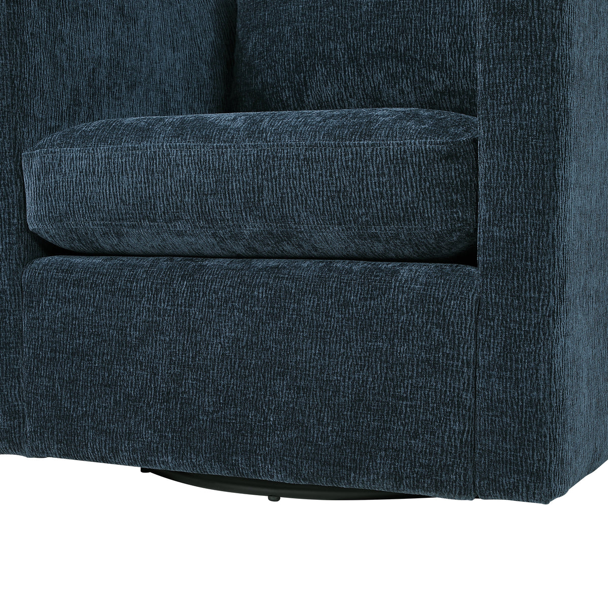 Sutton Light Grey Performance Fabric Swivel Barrel Chair