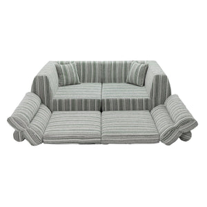 3 Seater, Couch With Throw Pillows For Living Room