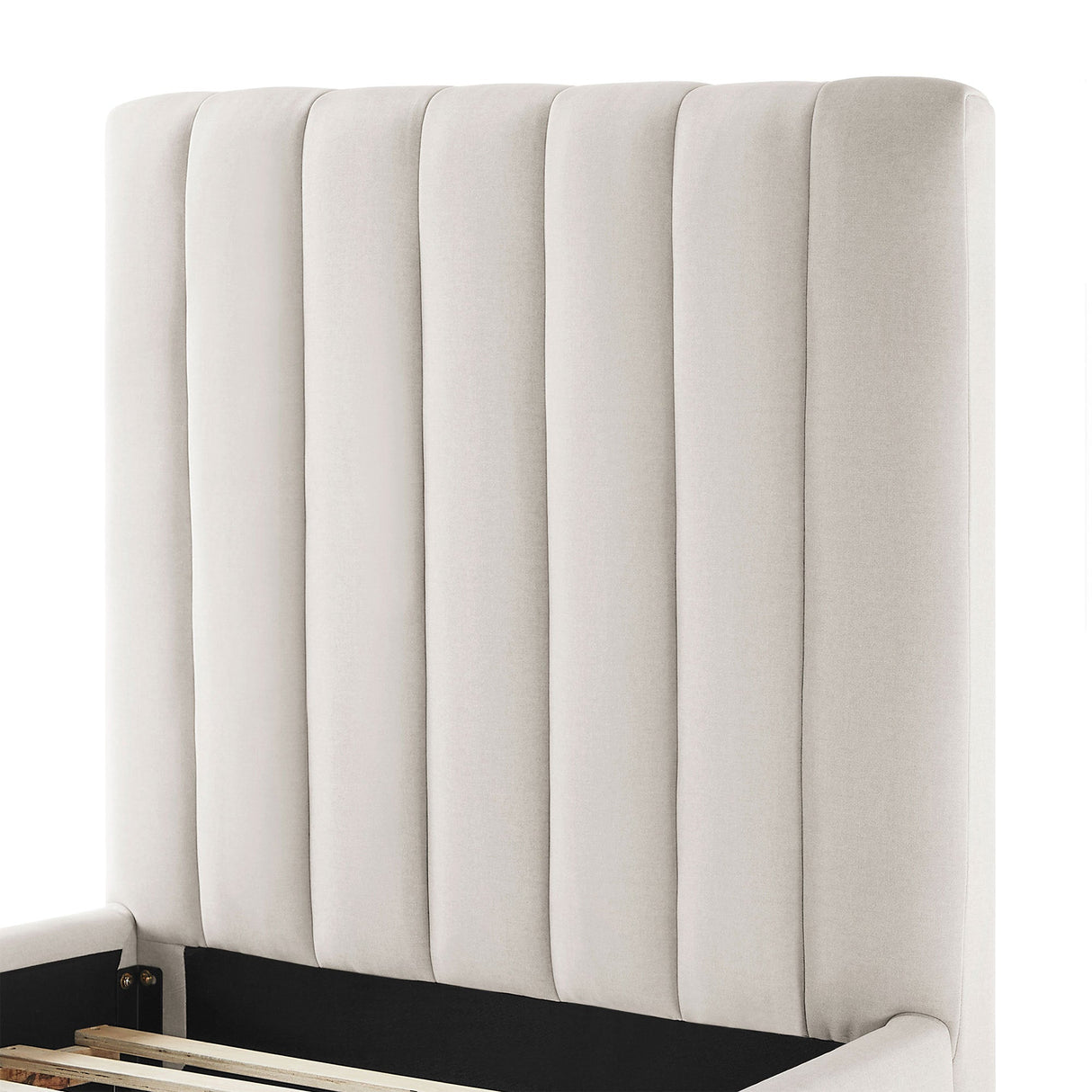 The Upholstered Wingback Bed – A Refined Union of Contemporary Comfort and Architectural Elegance