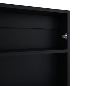 Medicine Cabinet 25.7" H, 1 Door, 3 Shelves, 1 Mirror