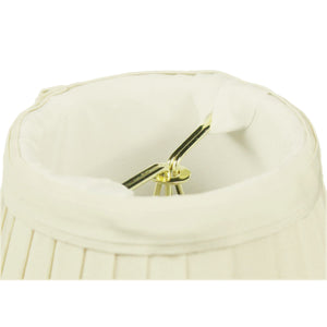 5"W x 4"H Crisp Linen Pleated Clip-on Candelabra Lampshade