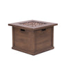 Outdoor Patio Square Gas Burning Mgo Fire Pit, Tank Inside, 40000 Btu