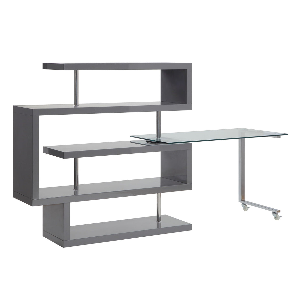 Buck II - Writing Desk With Bookshelf
