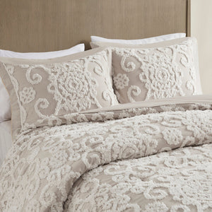 Cotton Comforter Mini Set Taupe King