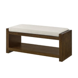40' Accent Bench with Lower Shelf Shoe Rack
