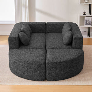 Boneless - Couch Modular Sectional Sofa With Deep Seating And Curved Design