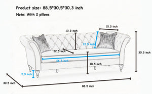 88.5" Chesterfield Sofa