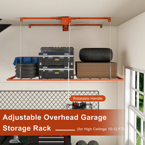 Orange Overhead Garage Storage Rack 3x6 FT