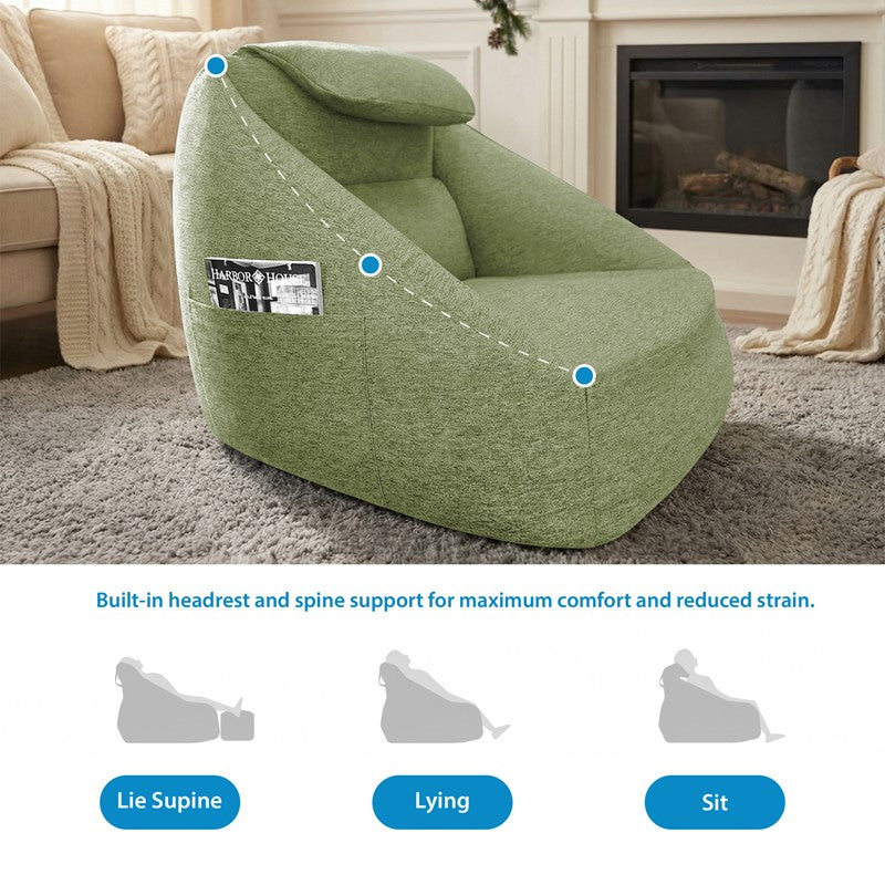 Cloud Ergonomic Couch in Olive