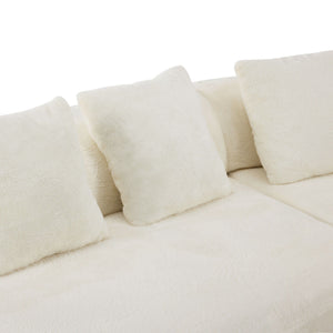 Modern Curved Sofa With Pillows