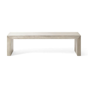 Acacia Wood Dining Bench with Farmhouse Style - Gray