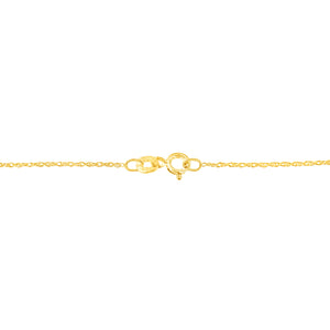 10K Yellow Gold 1/4 cttw Prong Set Round-Cut Diamond Open Heart 18" Pendant Necklace (K-L Color, I1-I2 Clarity)
