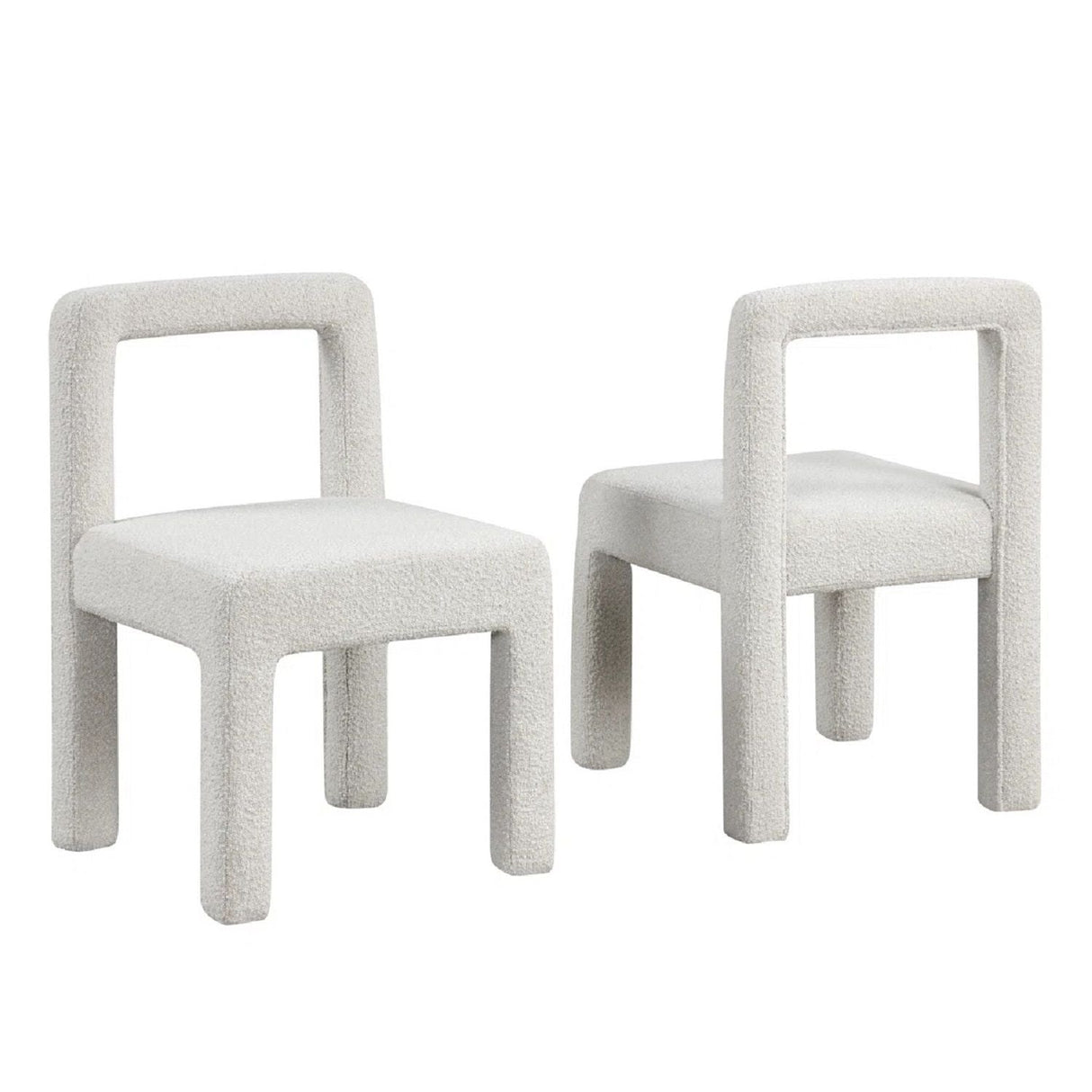 Dining Chairs With Square Open Back (Set of 2)