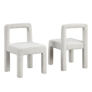 Dining Chairs With Square Open Back (Set of 2)
