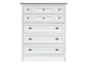 Heron Cove - Two Tone Drawer Chest - Chalk White And Dovetail Gray