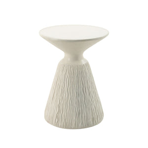 Duane Fiber Concrete Accent Table - White