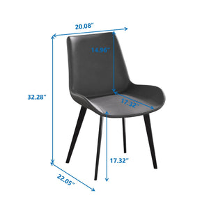 Modern Dining Chair Living Room Metal Leg Dining Chair (Set of 2)