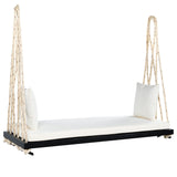 Patio Wooden Swing Chair Hanging Porch Swing Bench