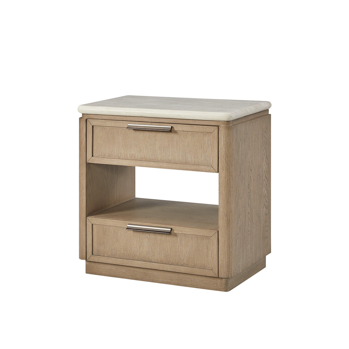 Ashborne Oak Veneer 2-Drawer Nightstand