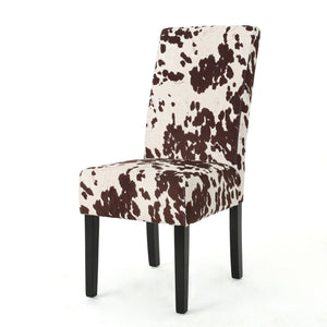 Contemporary Dining Chair With Rubberwood Legs (Set of 2)