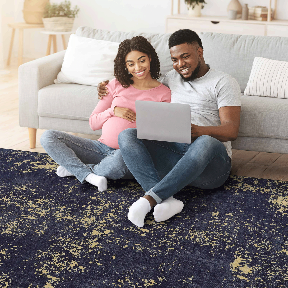 Naar Washable Area Rugs, Low-Pile, Non-Slip, Non-Shedding, Foldable, Kid & Pet Friendly