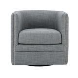 Capstone Button Tufted Swivel Club Chair