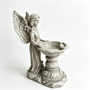 15.35" High Angel Bird Bath Sculpture