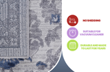 NAAR MARFI Collection Oriental Non-Shedding and Stain Resistant Area Rug