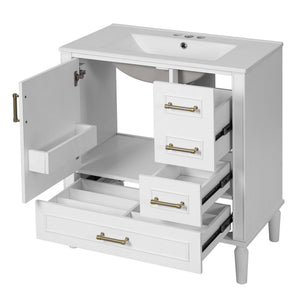 Traditional Bathroom Vanity Set With Soft Close Doors