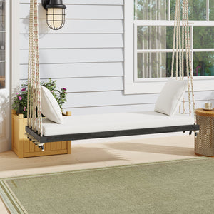 TOPMAX Patio Wooden Swing Chair