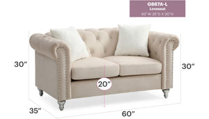 Stylish Contemporary Loveseat