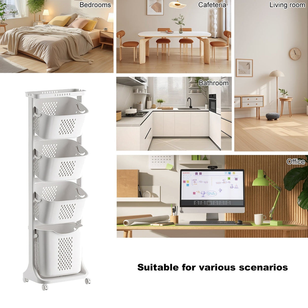 4-Tier Laundry Hamper Sorter
