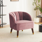 Upholstered Barrel Accent Chair