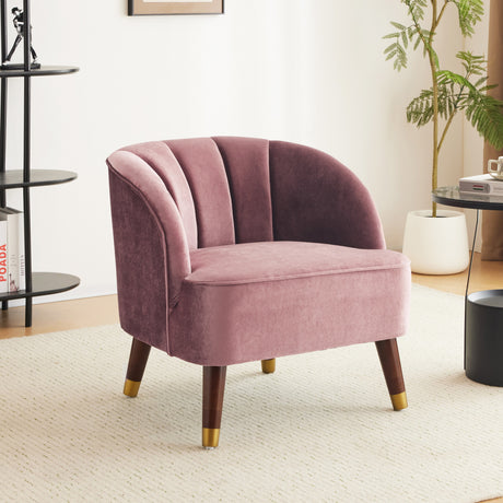 Upholstered Barrel Accent Chair