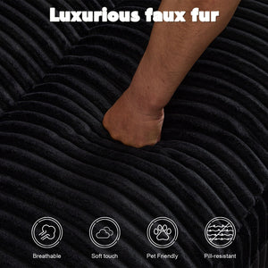 Double Chaise Lounge Chair, Oversized Upholstered Sleeper Cloud Couch