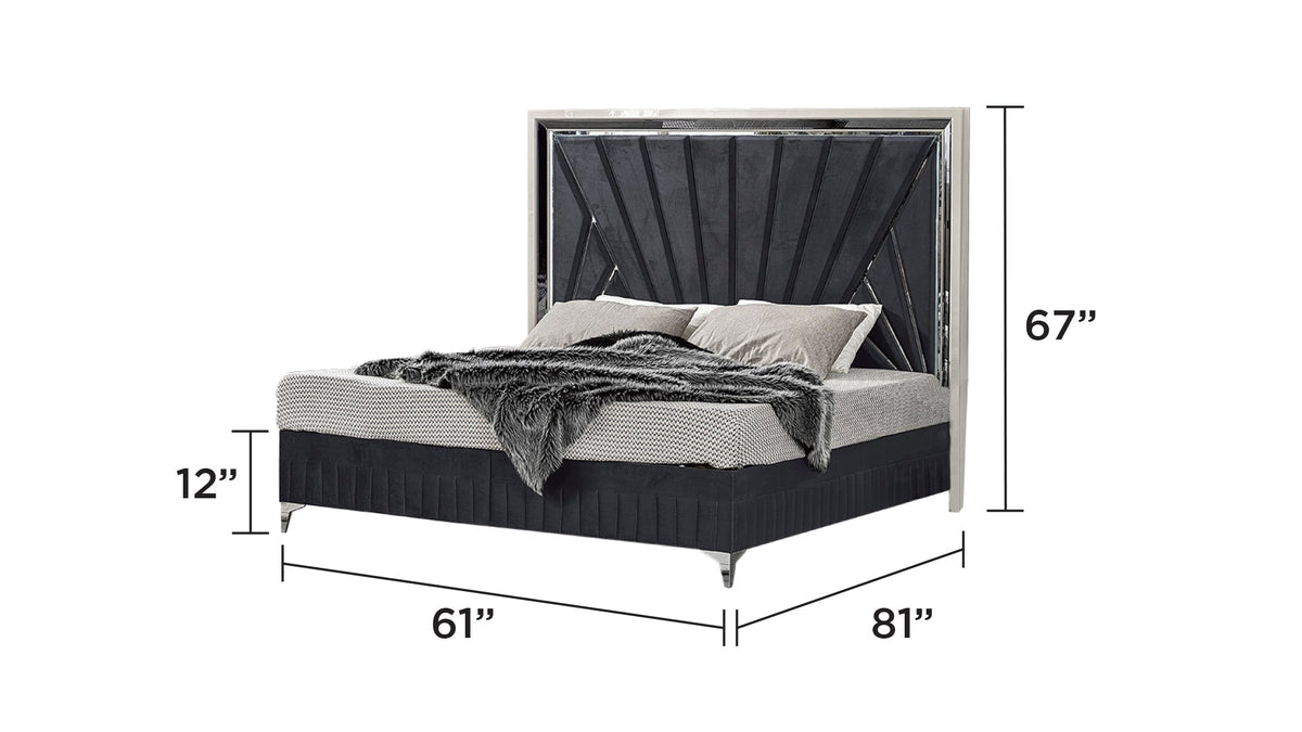 Lavita Modern & Contemporary Style 4 Pc Queen Upholstered Bedroom Set