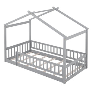 Bed House Bed Frame With Fence