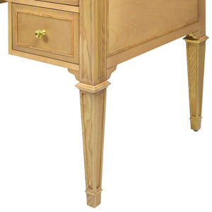 Dauphin Gold Accent 5-Drawer Wood Executive Desk