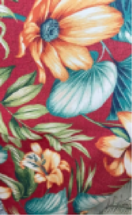2 Pack Outdoor Lumbar Pillow Covers - Red Tropical