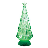 Green led christmas tree 12"h