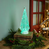 Green led christmas tree 12"h