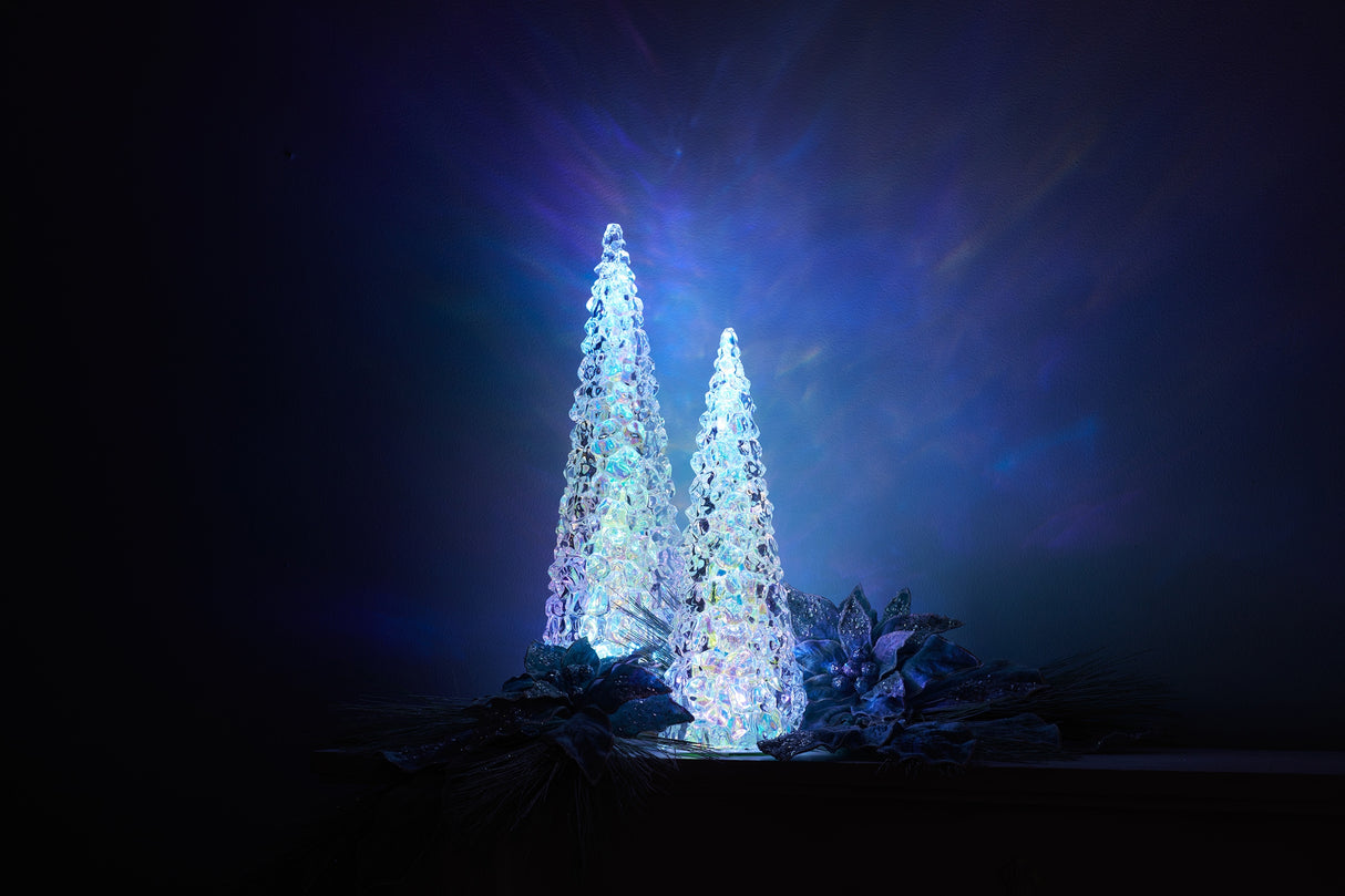 Iridescent LED Pine Tree 13.5"H