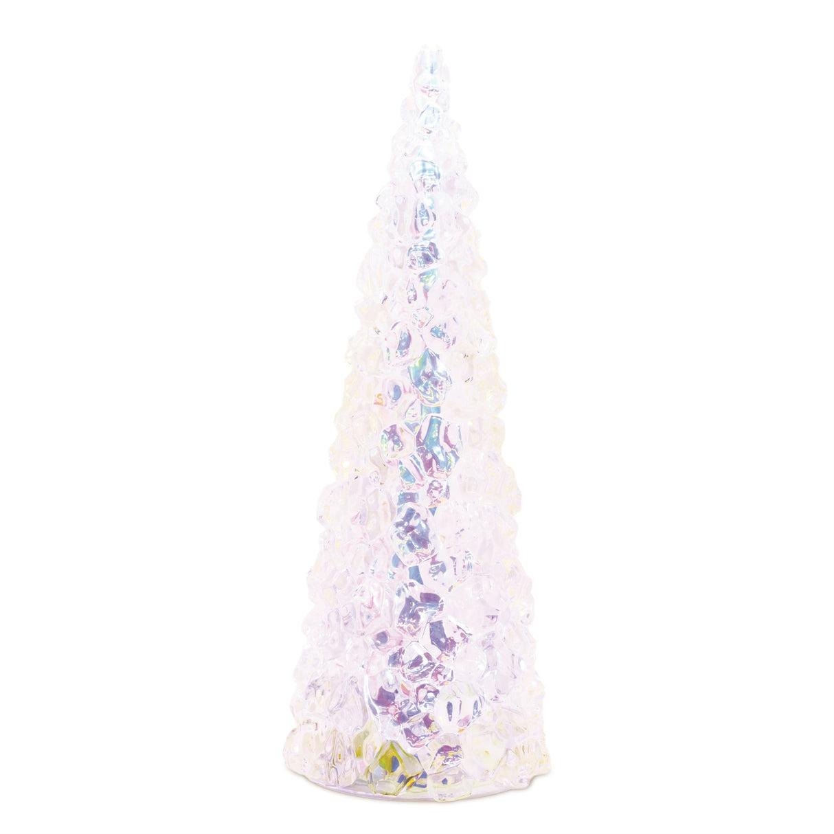 Iridescent led pine tree 17.5"h